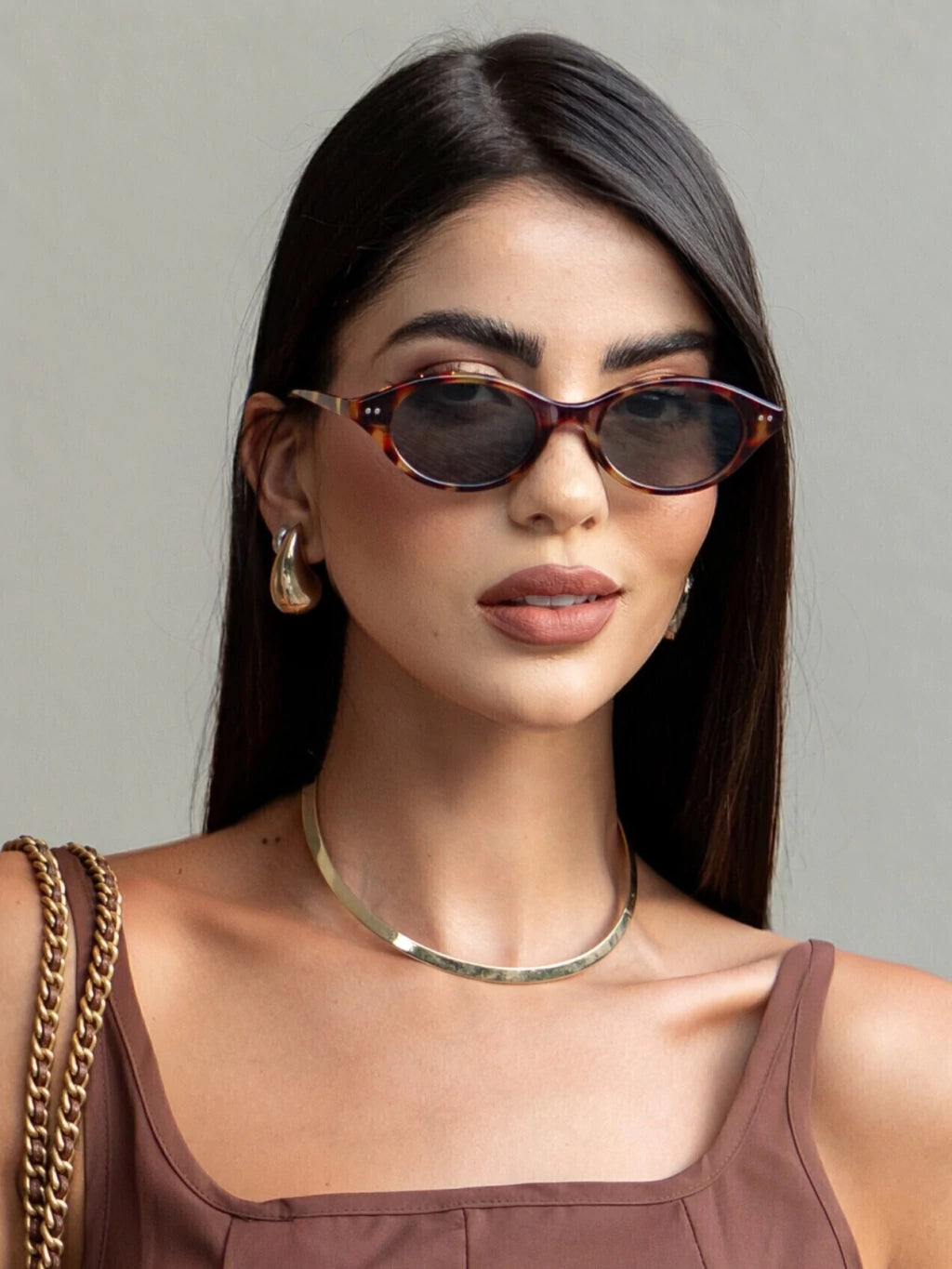 Óculos de Sol Premium Oval Marisol 4.0 - Preto Camuflado - Acetato