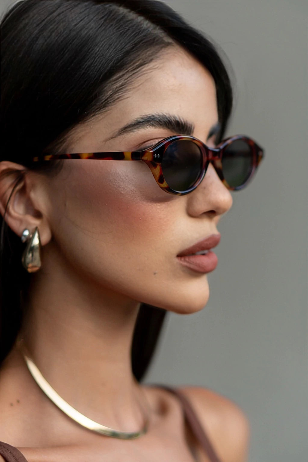 Óculos de Sol Premium Oval Marisol 4.0 - Preto Camuflado - Acetato